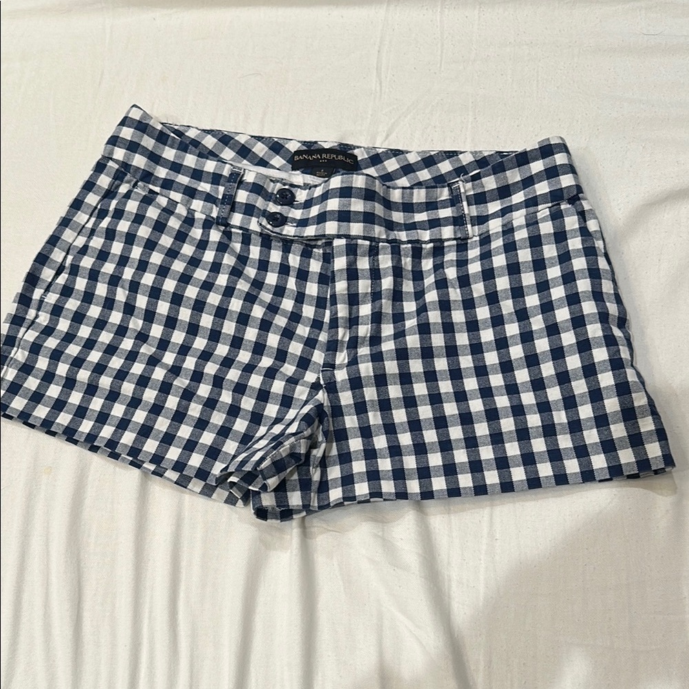 Bananna Republic Navy Checkered Women's Shorts